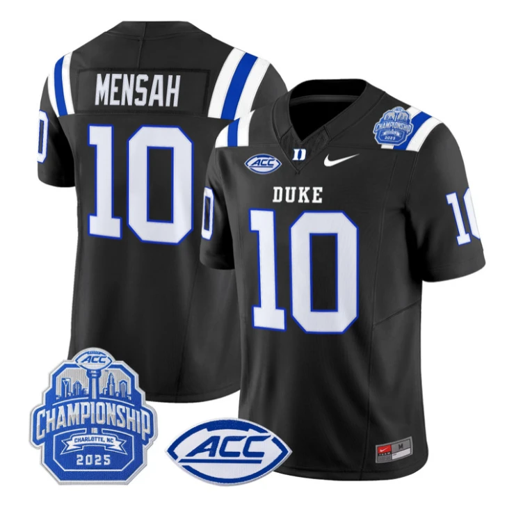 Darian Mensah Jersey #10 Duke Blue Devils 2025 ACC Championship Stitched by My Store NCAA Football Jerseys