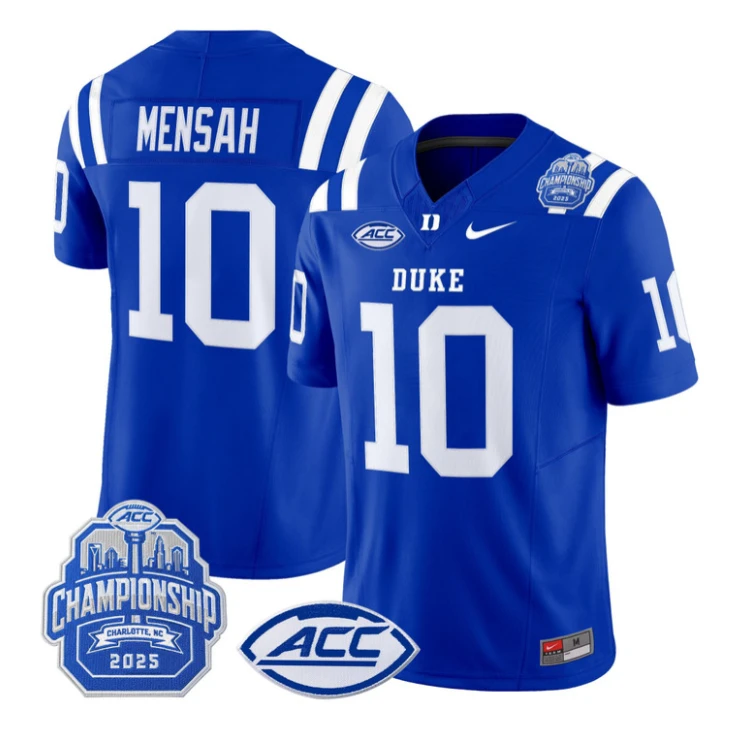 Darian Mensah Jersey #10 Duke Blue Devils 2025 ACC Championship Stitched by My Store NCAA Football Jerseys