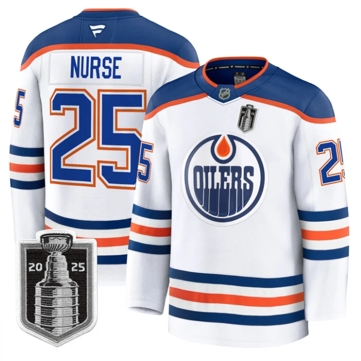 Darnell Nurse Jersey #25 Edmonton Oilers 2025 Stanley Cup Final Stitched Away by Hockey David