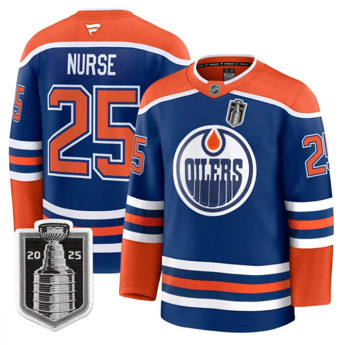 Darnell Nurse Jersey #25 Edmonton Oilers 2025 Stanley Cup Final Stitched Home by Hockey David