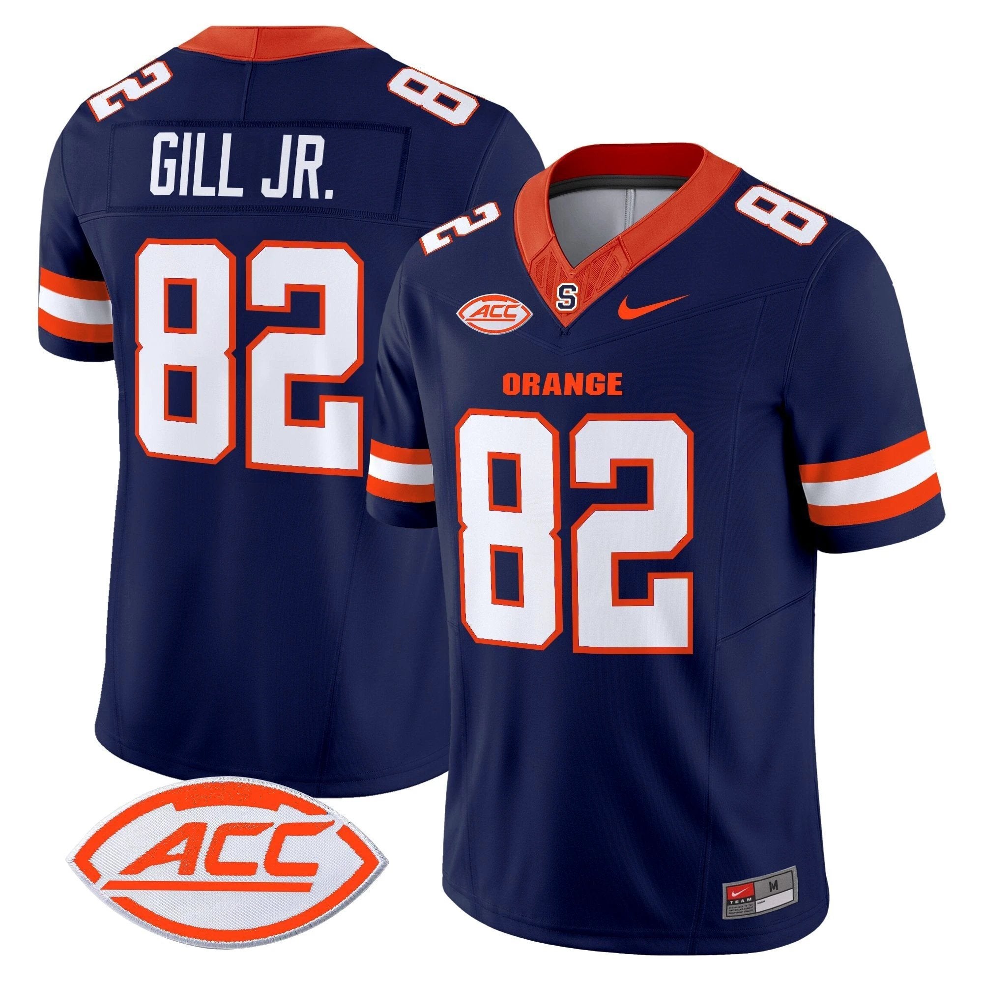 Darrell Gill Jr Jersey #82 Syracuse Orange 2025 Limited Stitched Navy by NCAA Football Jersey