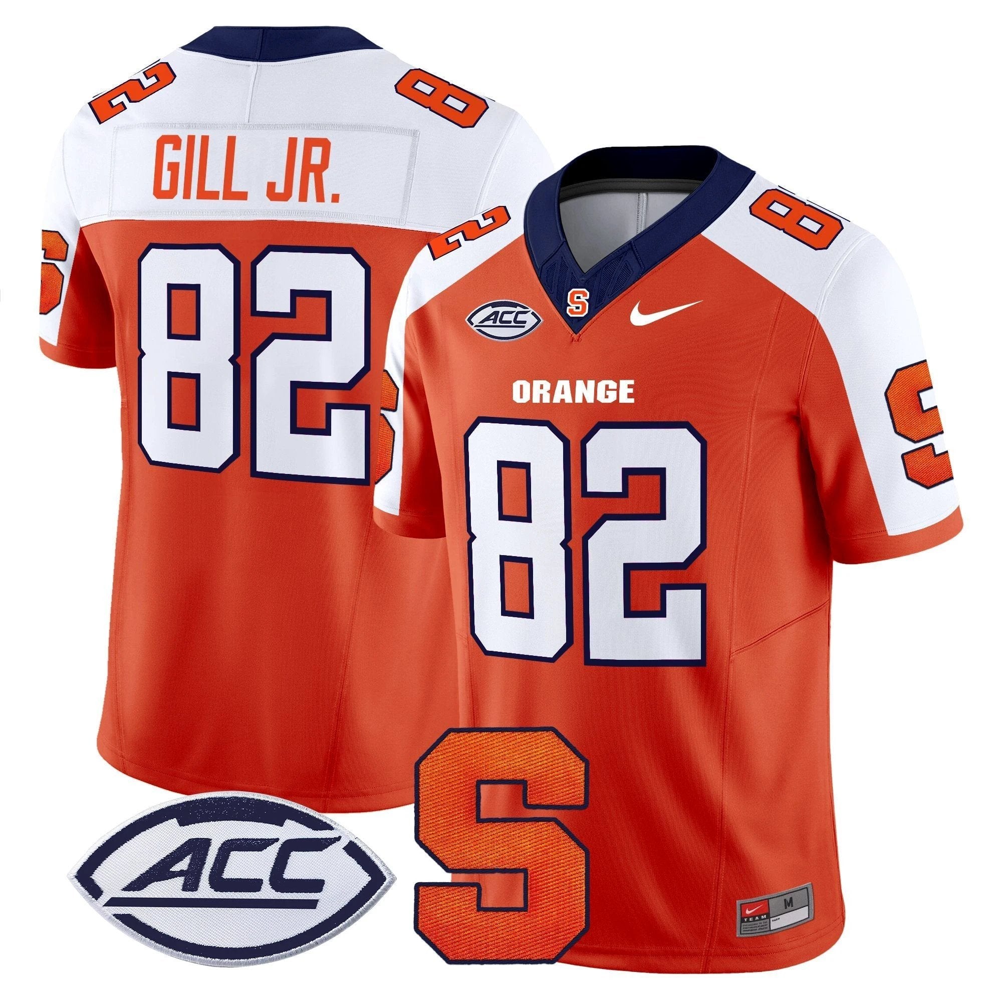 Darrell Gill Jr Jersey #82 Syracuse Orange 2025 Limited Stitched Orange Alternate by NCAA Football Jersey