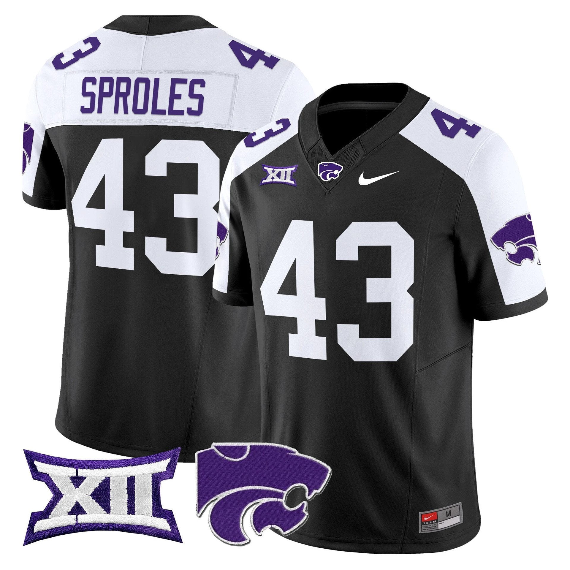 Darren Sproles Jersey #43 Kansas State Wildcats 2025 Limited Stitched by My Store NCAA Football Jerseys