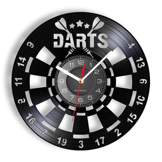 GameTime Vintage Dartboard Wall Clock Bowlift by Bowlift