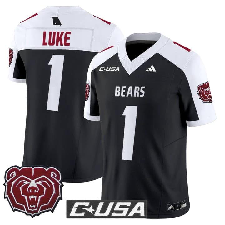 Dash Luke Jersey #1 Missouri State Bears 2025 Vapor Limited Stitched by My Store NCAA Football Jerseys