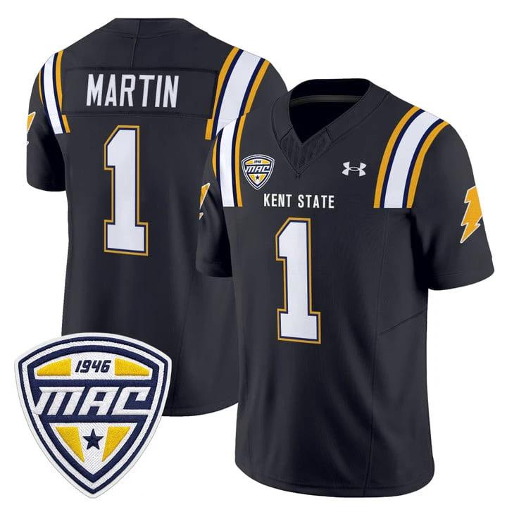 Dashawn Martin Jersey #1 Kent State Golden Flashes 2025 Stitched by My Store NCAA Football Jerseys