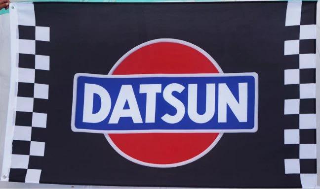 Datsun Racing Team Flag 3X5 Ft Polyester Banner USA 90x150cm by flagsjustdoit