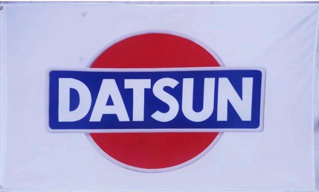 Datsun White Flag 3X5 Ft Polyester Banner USA 90x150cm by flagsjustdoit