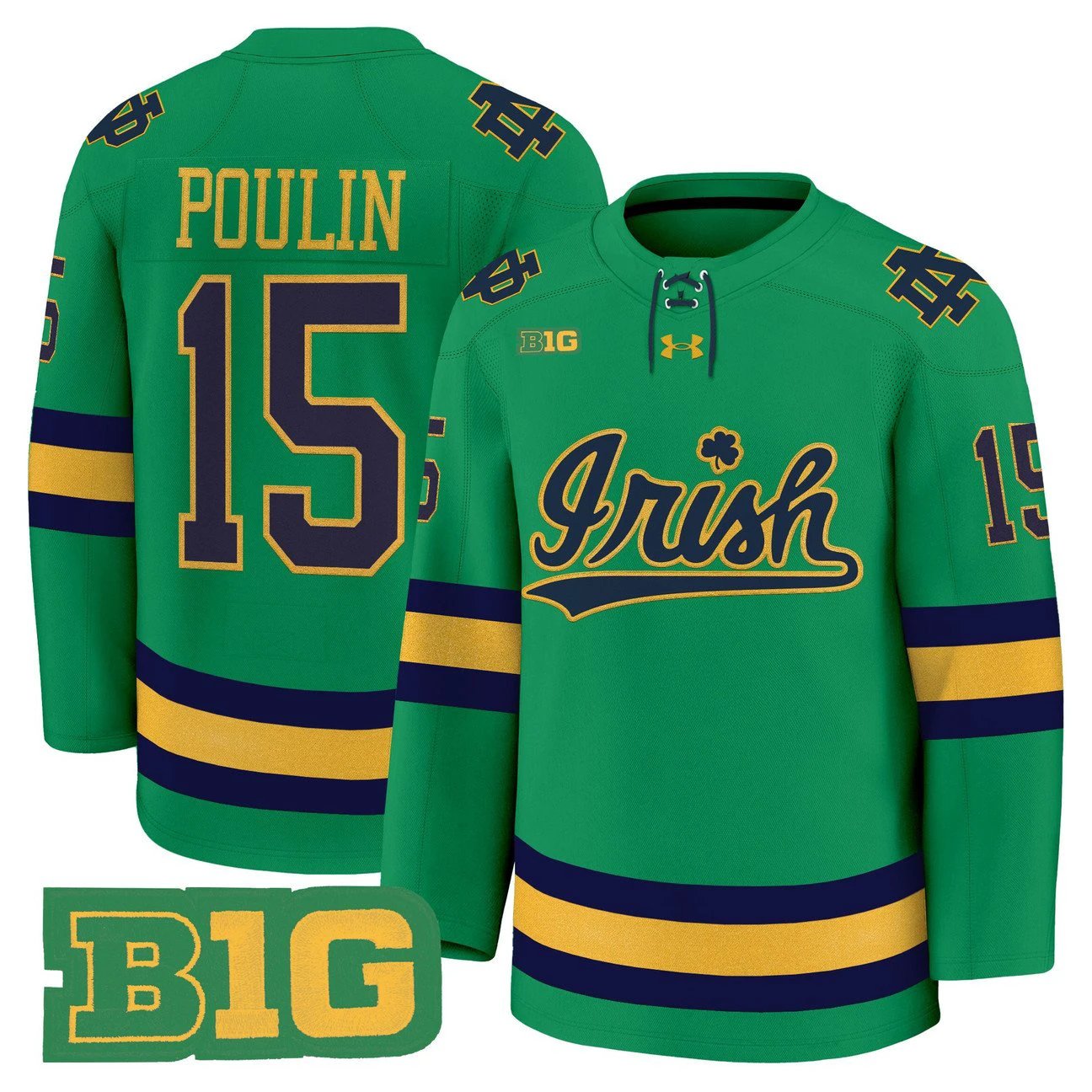 Dave Poulin Jersey #15 Notre Dame Fighting Irish 2025-26 Premium Stitched by Hockey David