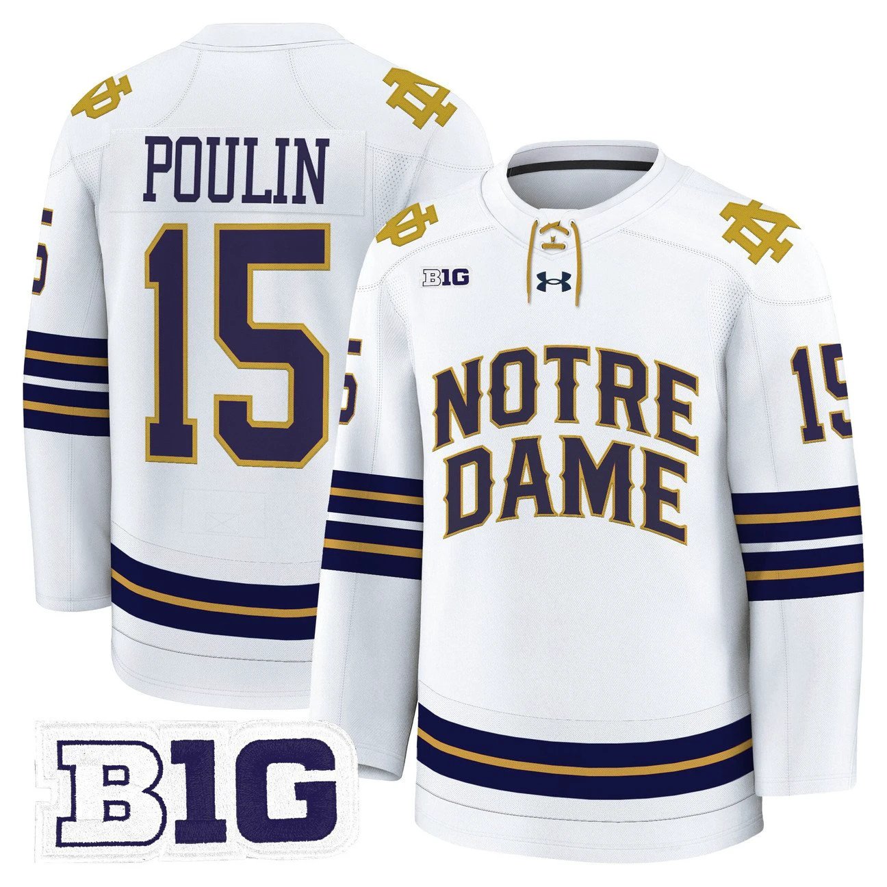 Dave Poulin Jersey #15 Notre Dame Fighting Irish 2025-26 Premium Stitched by Hockey David