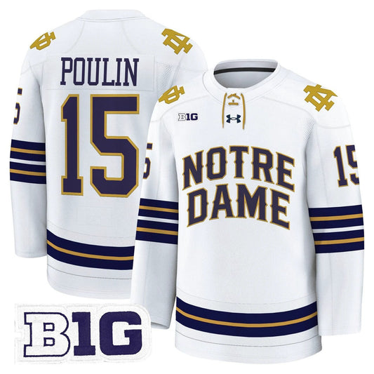 Dave Poulin Jersey #15 Notre Dame Fighting Irish 2025-26 Premium Stitched by Hockey David