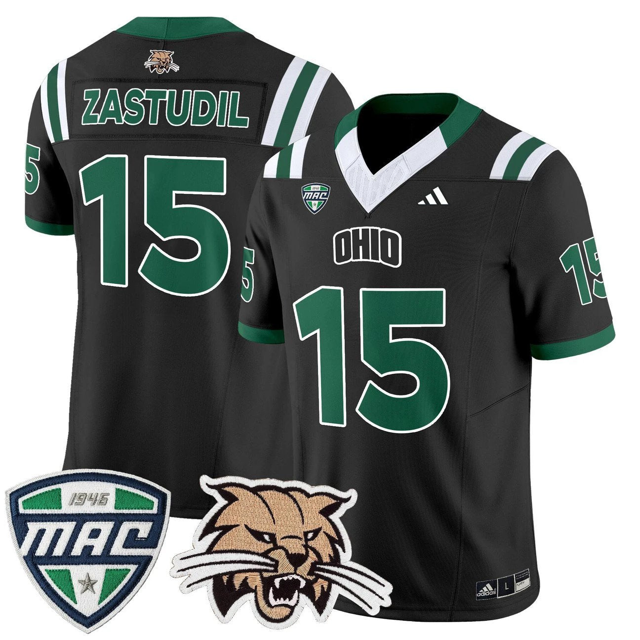 Dave Zastudil Jersey #15 Ohio Bobcats 2025 Vapor Limited Stitched by My Store NCAA Football Jerseys