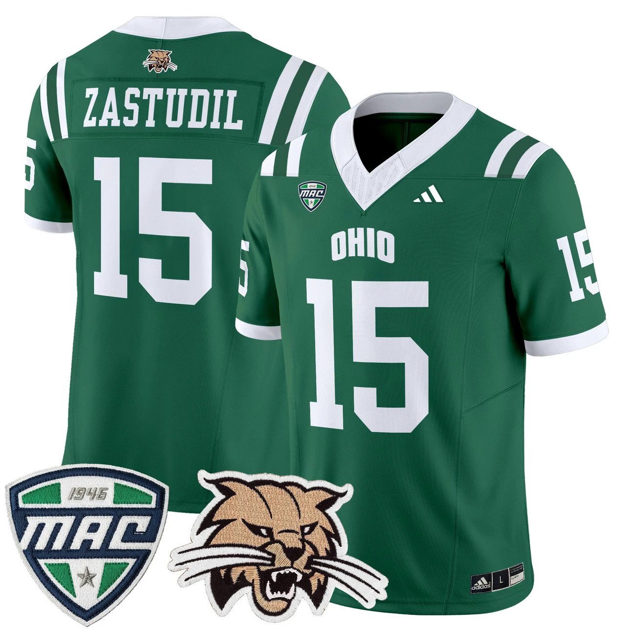 Dave Zastudil Jersey #15 Ohio Bobcats 2025 Vapor Limited Stitched by My Store NCAA Football Jerseys