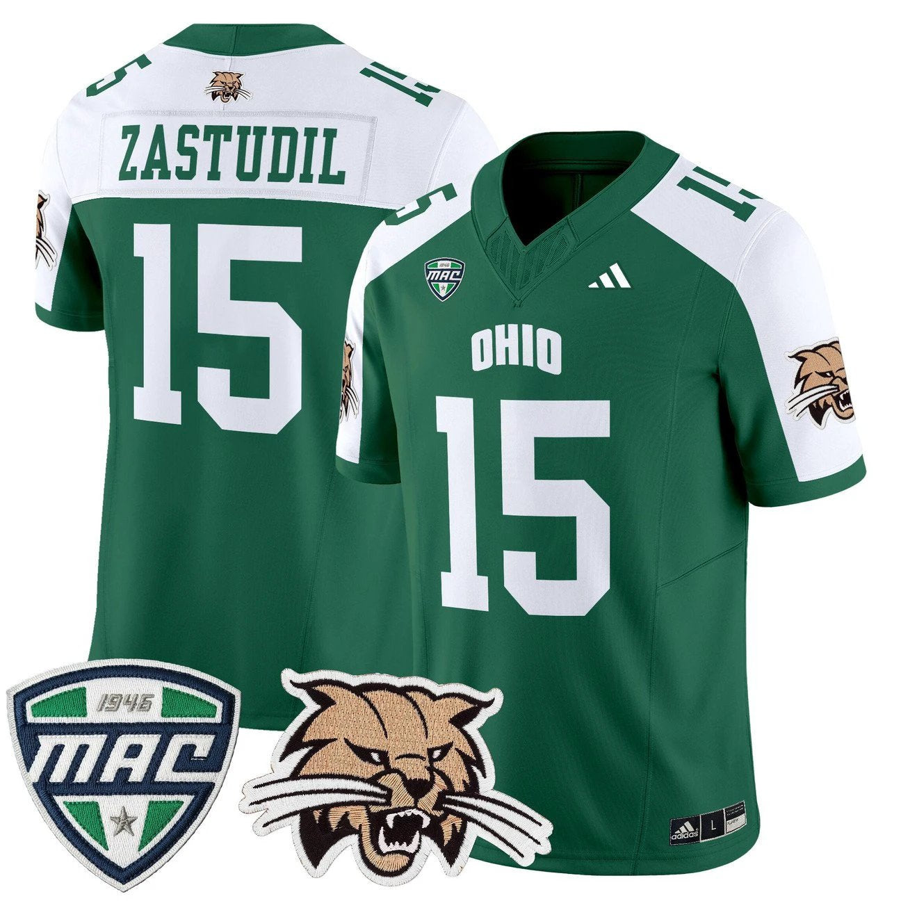 Dave Zastudil Jersey #15 Ohio Bobcats 2025 Vapor Limited Stitched by My Store NCAA Football Jerseys