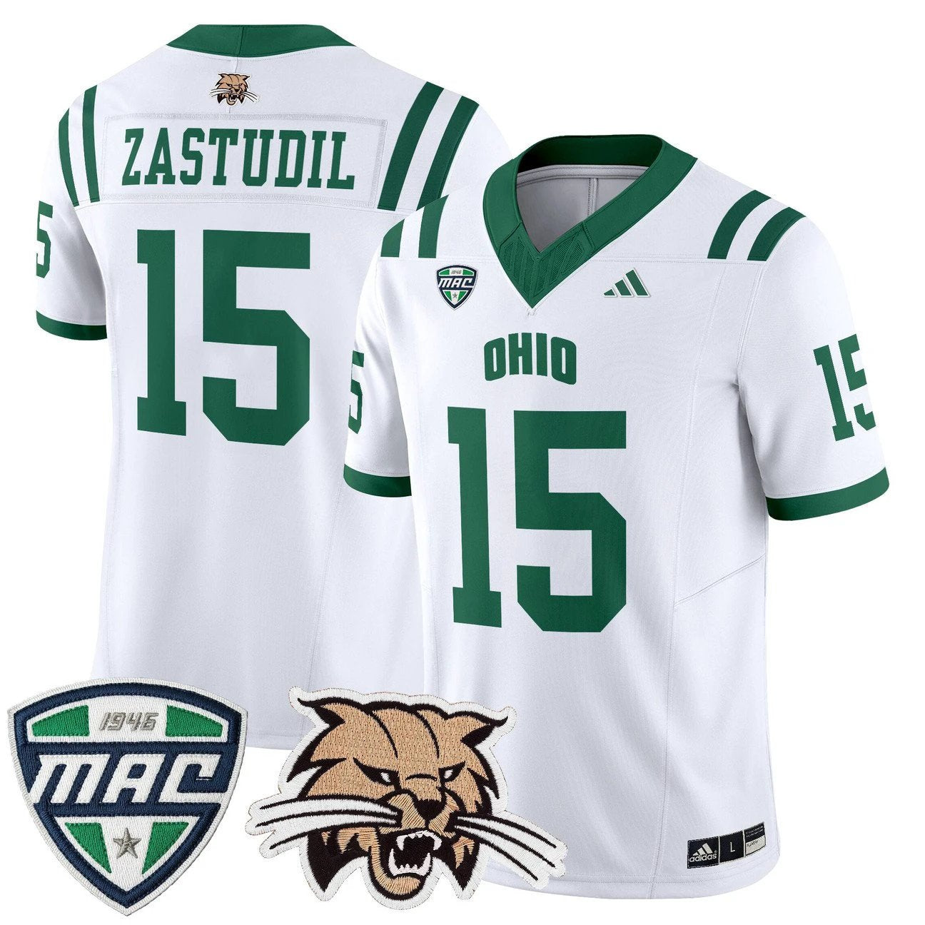 Dave Zastudil Jersey #15 Ohio Bobcats 2025 Vapor Limited Stitched by My Store NCAA Football Jerseys