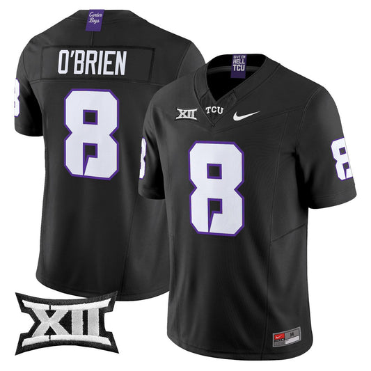 Davey O'Brien Jersey #8 TCU Horned Frogs 2025 Vapor Limited Stitched by My Store NCAA Football Jerseys