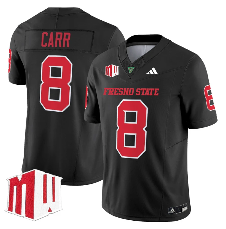 David Carr Jersey #8 Fresno State Bulldogs 2024 Stitched Black by My Store