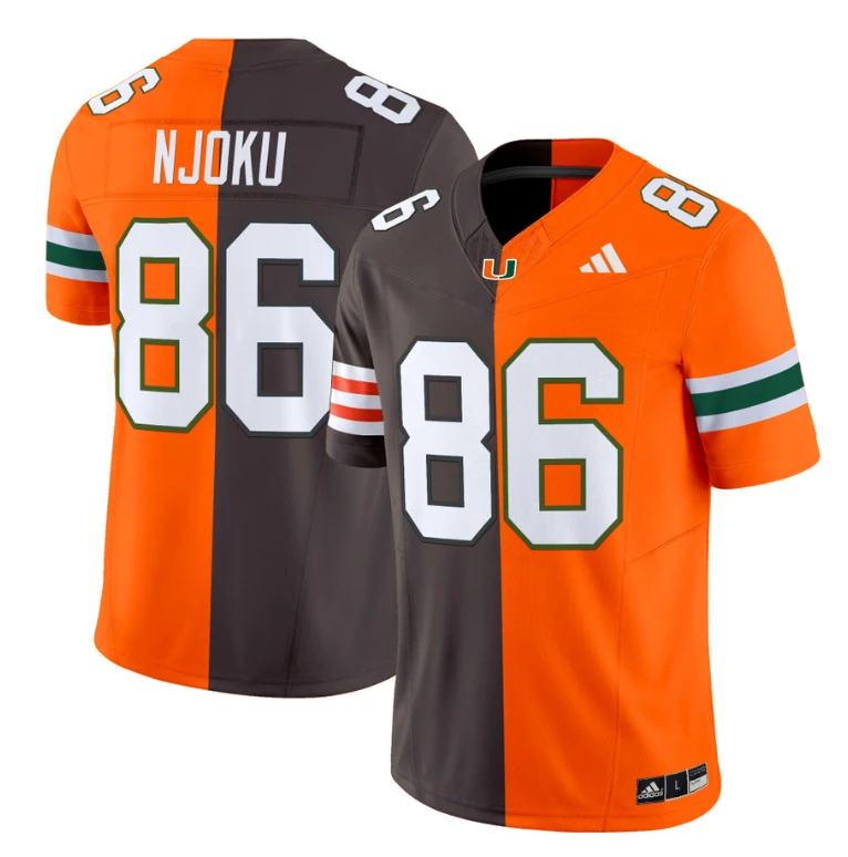 David Njoku Jersey #86 Miami Hurricanes Split Vapor Limited V2 Football Stitched by My Store