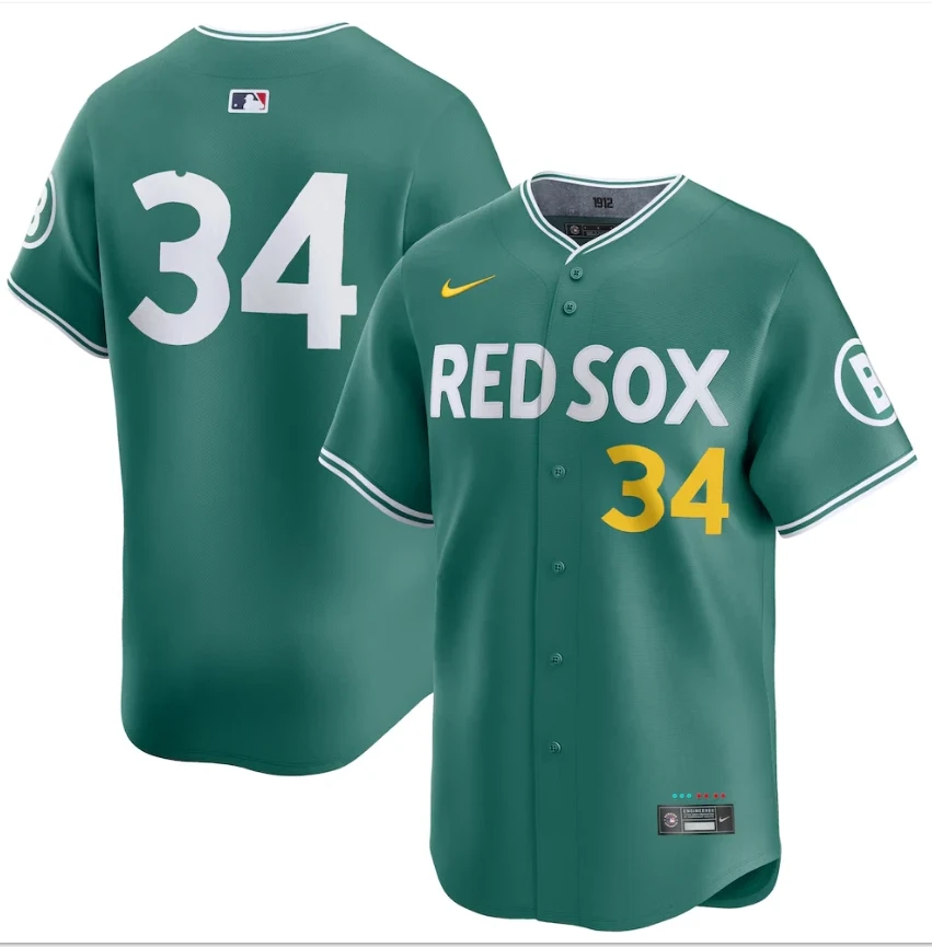 David Ortiz Jersey #34 Red Sox Green 2025 City Connect Limited Stitched by My Store