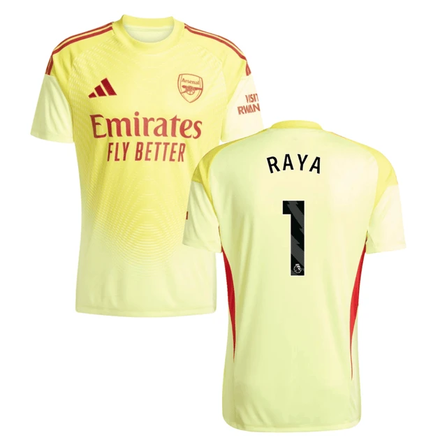 David Raya 1 Arsenal 2025-26 Home Goalkeeper Match Jersey – Yellow by Soccer Jersey