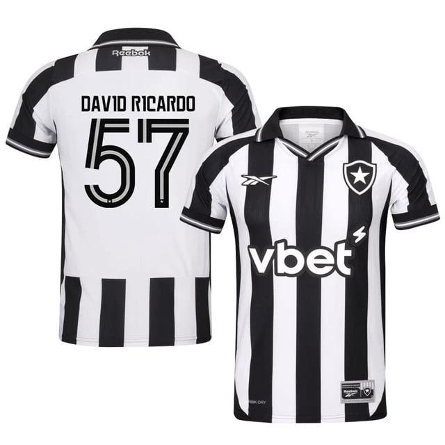 David Ricardo #57 Botafogo 2025-26 Home Jersey – Black White by Soccer Jersey