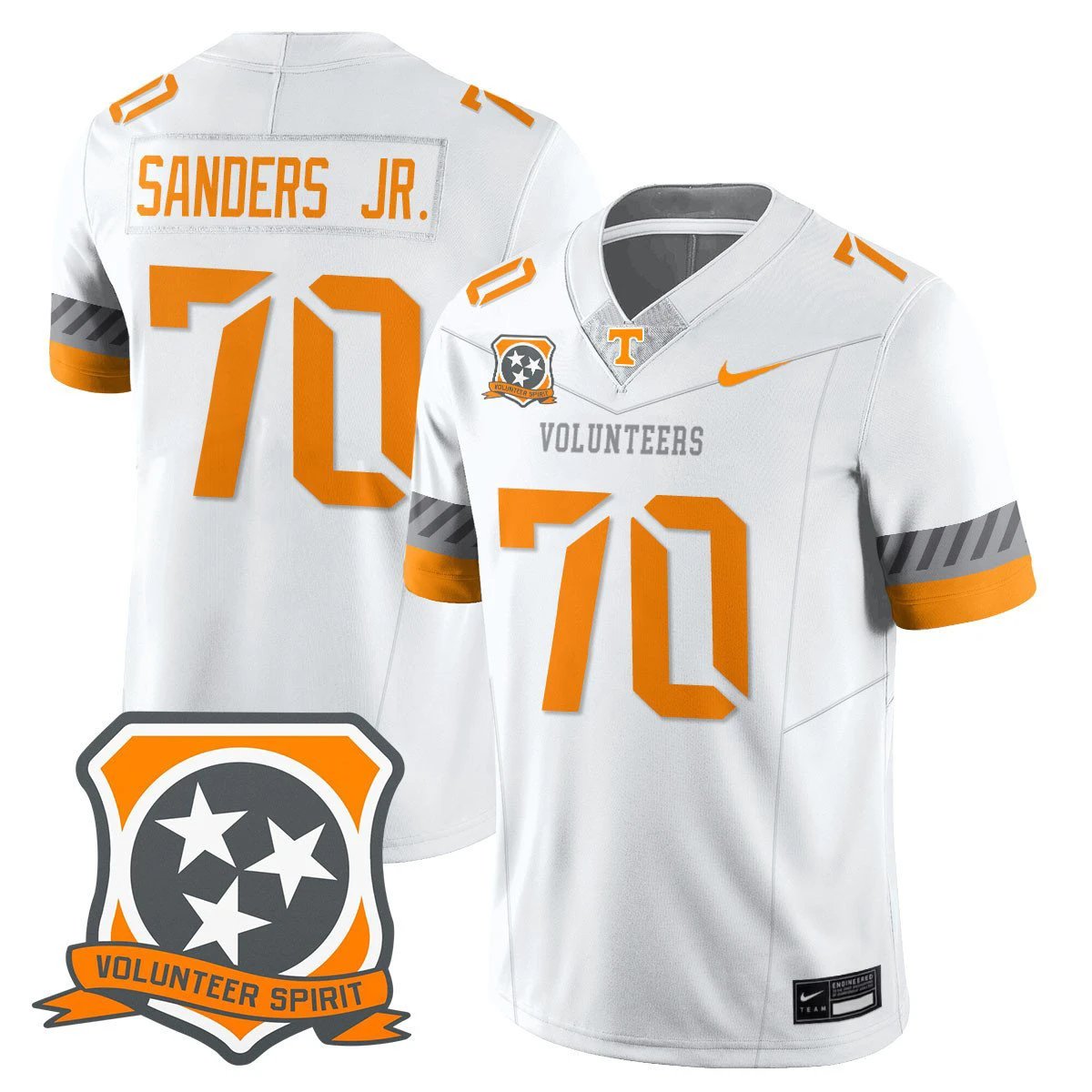 David Sanders Jr Jersey #70 Tennessee Volunteers 2025 Spirit Stitched White by My Store