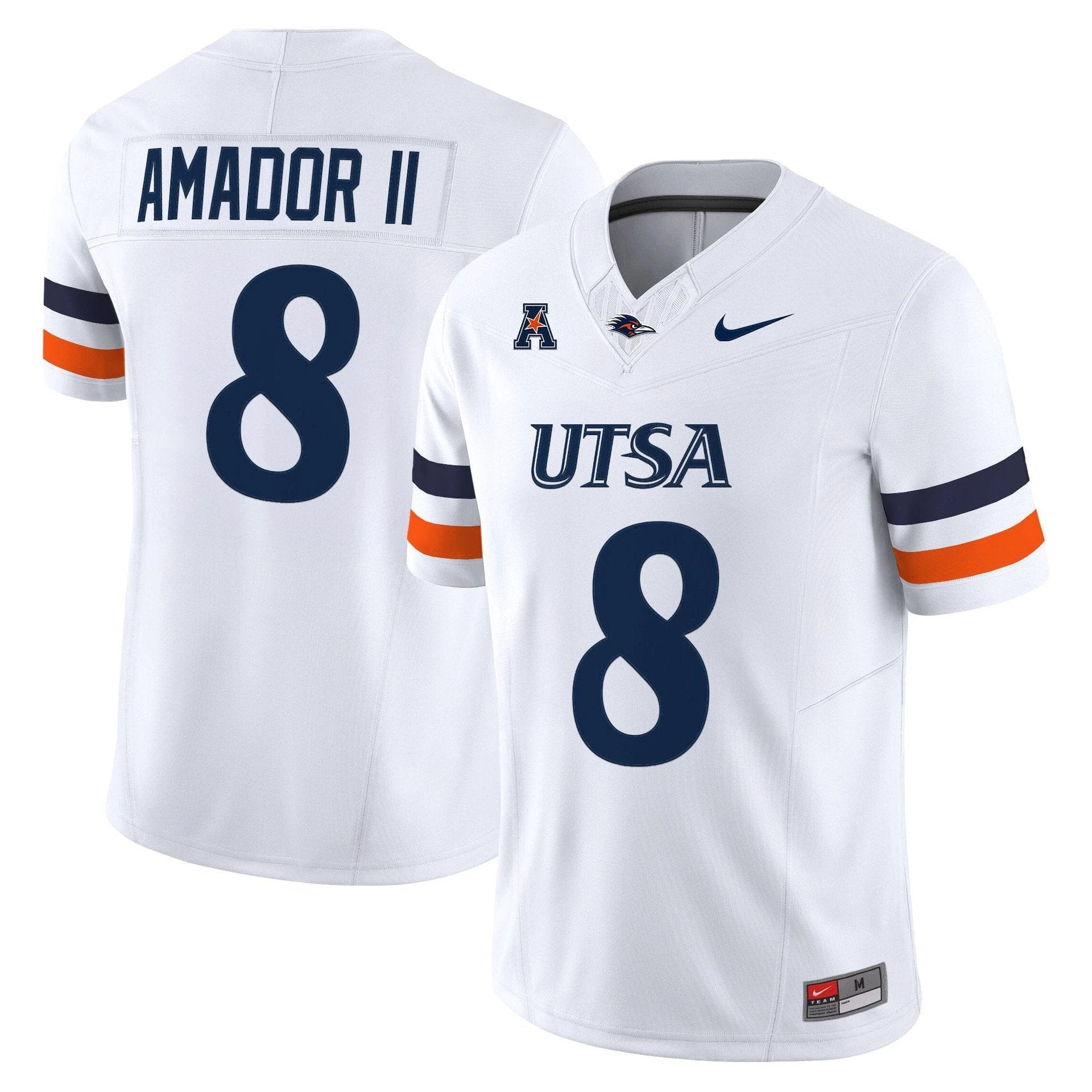 David Amador II Jersey #8 UTSA Roadrunners 2025 Vapor Limited Stitched by My Store NCAA Football Jerseys