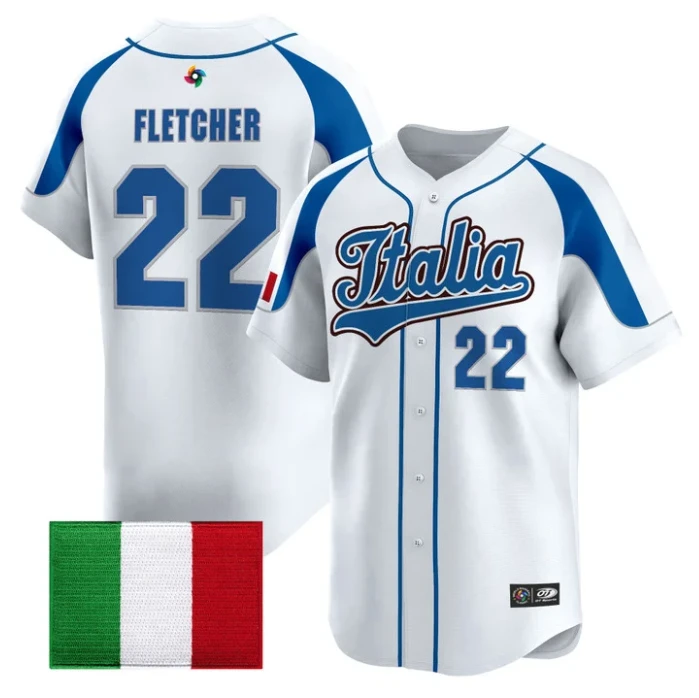 David Fletcher Jersey #22 Team Italy 2026 World Baseball Classic Stitched by My Store