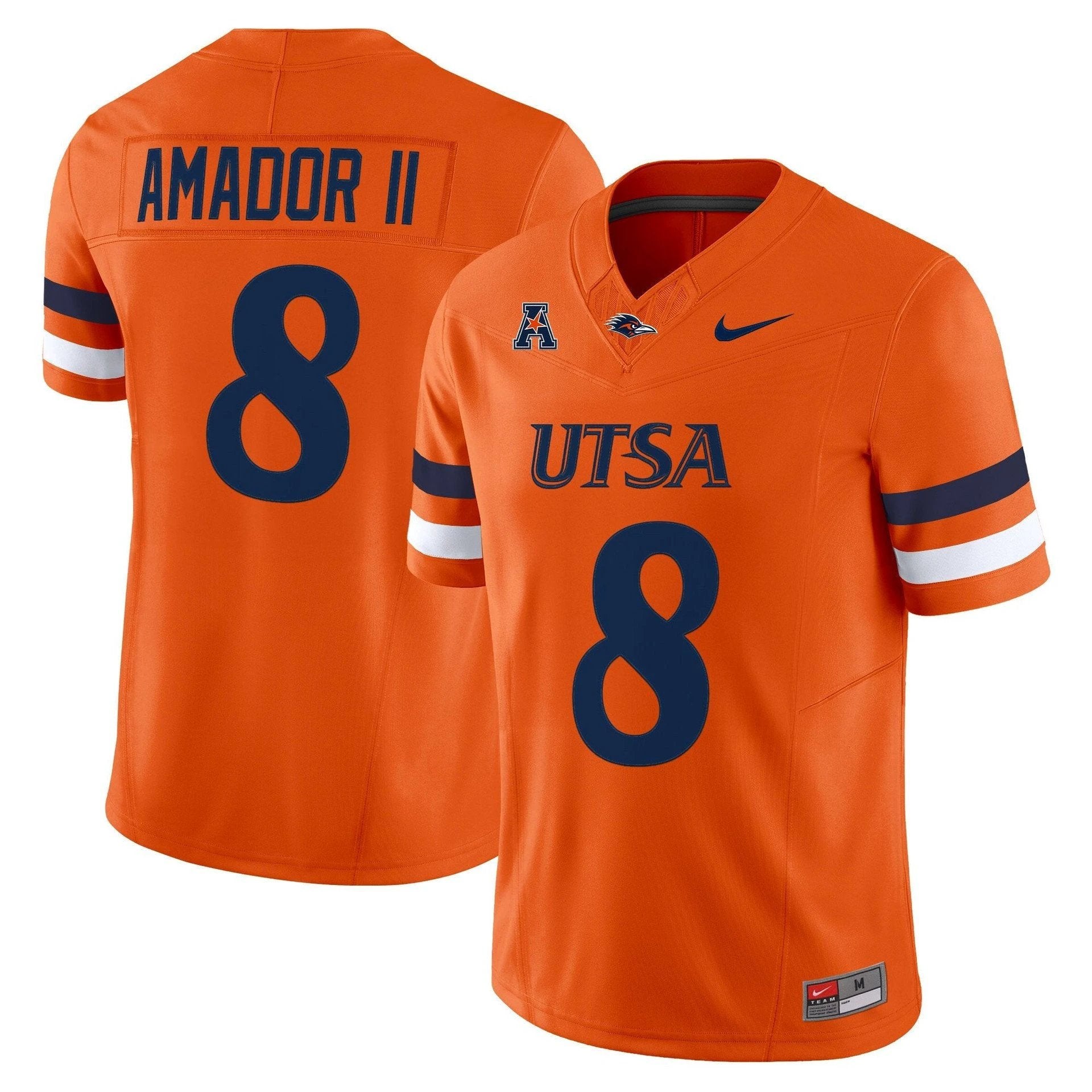 David Amador II Jersey #8 UTSA Roadrunners 2025 Vapor Limited Stitched Orange by My Store