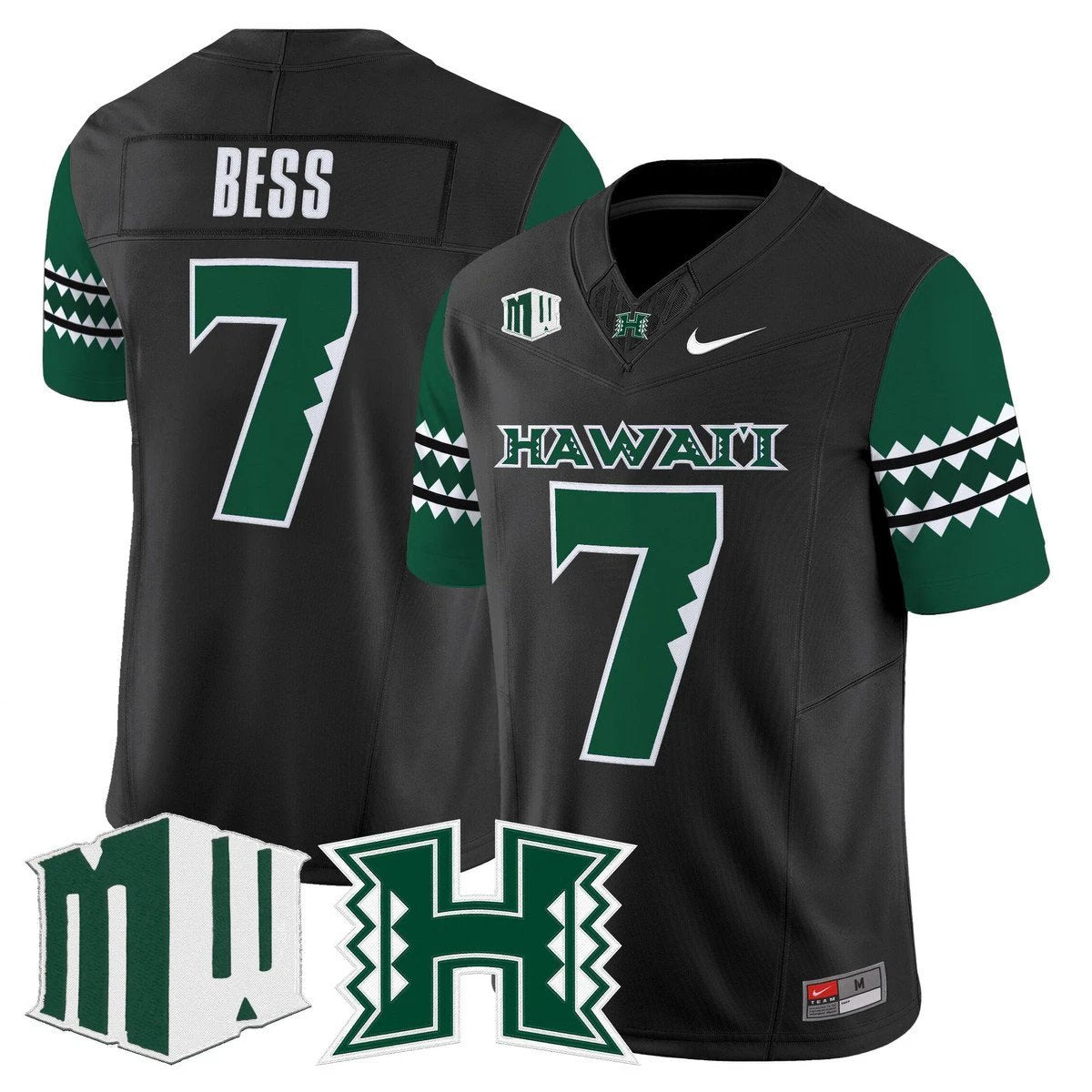 Davone Bess Jersey #7 Hawai'i Rainbow Warriors 2025 Vapor Stitched by My Store NCAA Football Jerseys