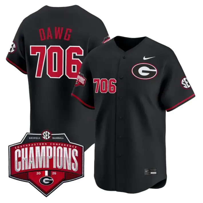 Dawg Jersey #706 Georgia Bulldogs Southeastern Champions 2026 Stitched by My Store