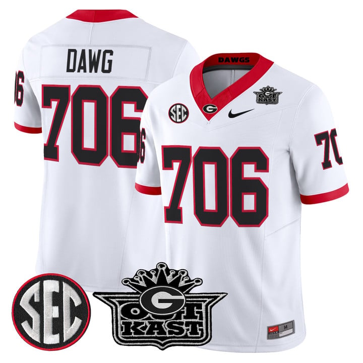 Dawg Jersey #706 Outkast x Georgia Bulldogs Vapor Limited Stitched by My Store NCAA Football Jerseys