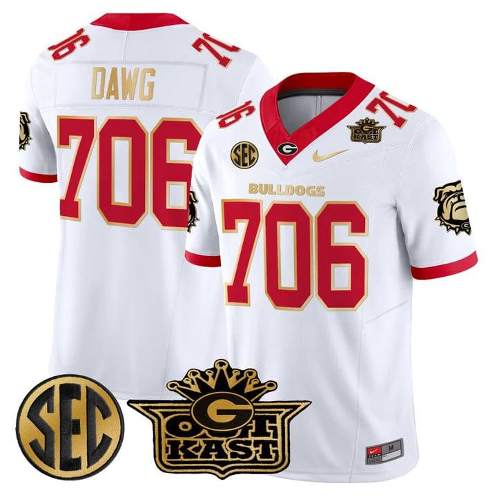 Dawg Jersey #706 Outkast x Georgia Bulldogs Vapor Limited Stitched by My Store NCAA Football Jerseys