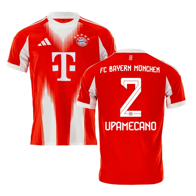 Dayot Upamecano 2 Bayern Munich 2025-26 Home Jersey – Red by Soccer Jersey