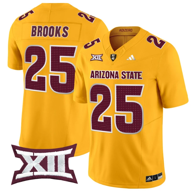 DeCarlos Brooks Jersey #25 Arizona State Sun Devils 2024 Vapor Limited Gold by My Store