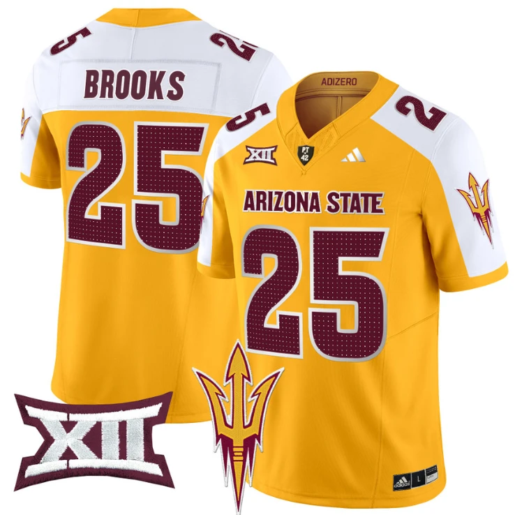 DeCarlos Brooks Jersey #25 Arizona State Sun Devils 2024 Vapor Limited Gold Alternate by My Store