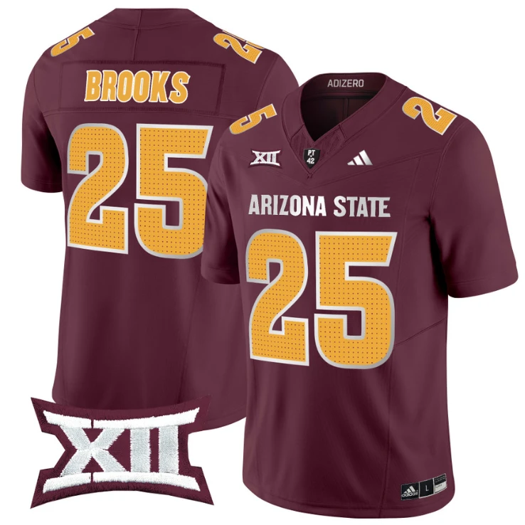 DeCarlos Brooks Jersey #25 Arizona State Sun Devils 2024 Vapor Limited Maroon by My Store