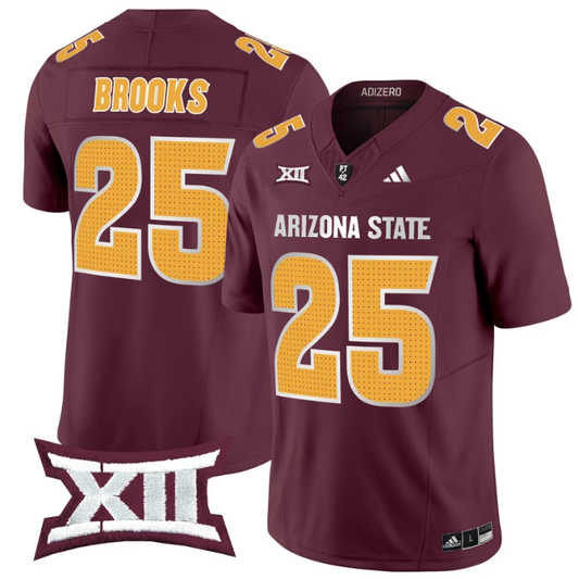 DeCarlos Brooks Jersey #25 Arizona State Sun Devils 2024 Vapor Limited Maroon by My Store