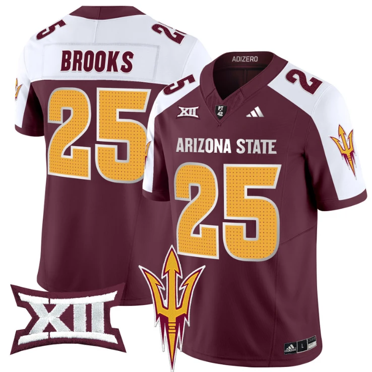 DeCarlos Brooks Jersey #25 Arizona State Sun Devils 2024 Vapor Limited Maroon Alternate by My Store