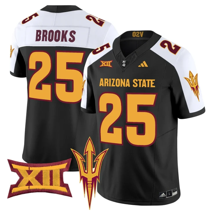 DeCarlos Brooks Jersey #25 Arizona State Sun Devils 2025 Vapor Stitched by My Store NCAA Football Jerseys