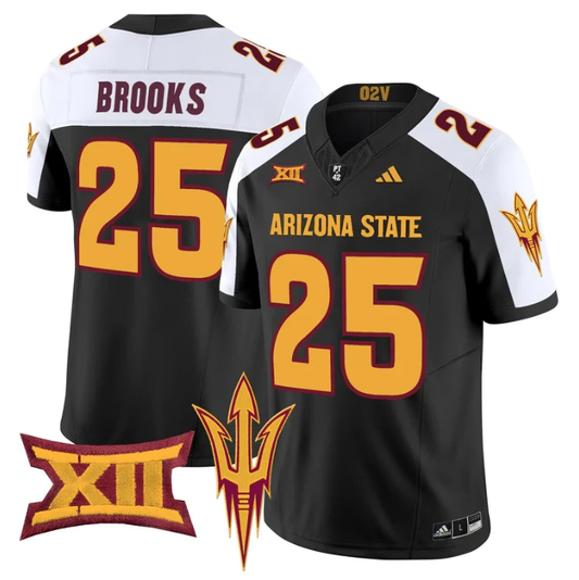 DeCarlos Brooks Jersey #25 Arizona State Sun Devils 2025 Vapor Stitched by My Store NCAA Football Jerseys