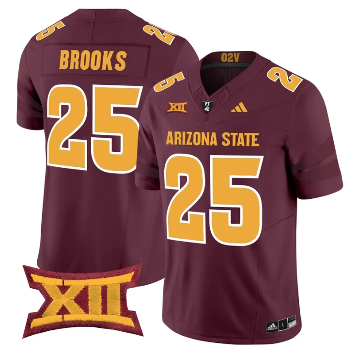 DeCarlos Brooks Jersey #25 Arizona State Sun Devils 2025 Vapor Stitched by My Store NCAA Football Jerseys