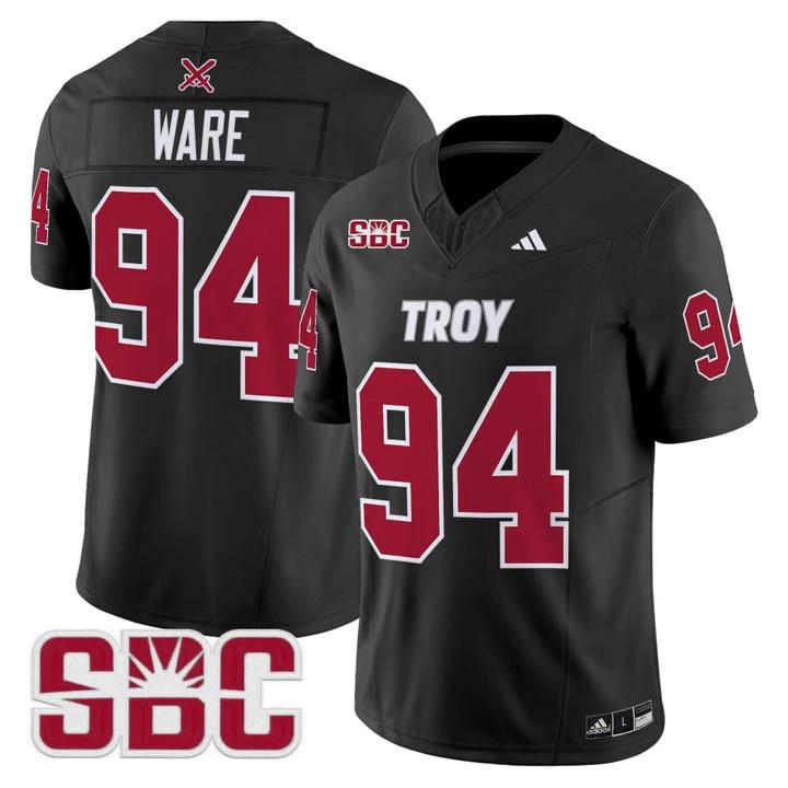 DeMarcus Ware Jersey #94 Troy Trojans 2025 Vapor Limited Stitched by My Store NCAA Football Jerseys