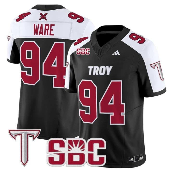 DeMarcus Ware Jersey #94 Troy Trojans 2025 Vapor Limited Stitched by My Store NCAA Football Jerseys