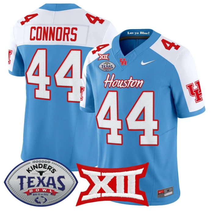 Dean Connors Jersey #44 Houston Cougars 2025 Texas Bowl Stitched Blue Alternate by NCAA Football Jersey