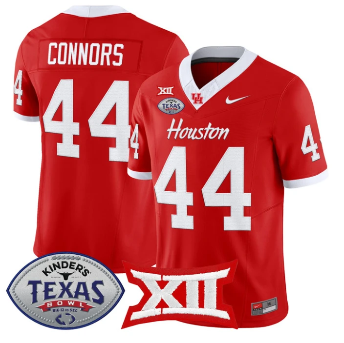 Dean Connors Jersey #44 Houston Cougars 2025 Texas Bowl Stitched Red by NCAA Football Jersey