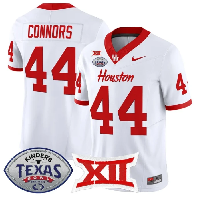Dean Connors Jersey #44 Houston Cougars 2025 Texas Bowl Stitched White by NCAA Football Jersey