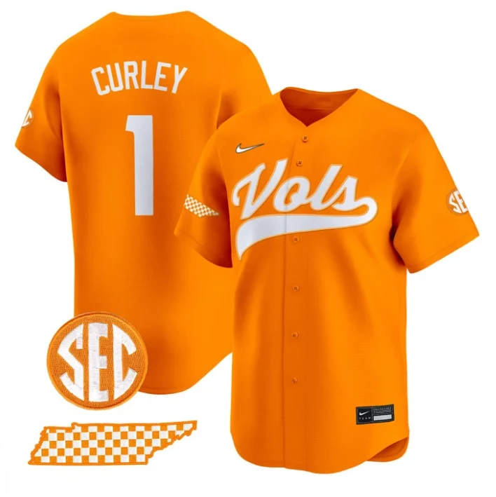 Dean Curley Jersey #1 Tennessee Vols 2025 Vapor Premier Limited Stitched Orange by My Store
