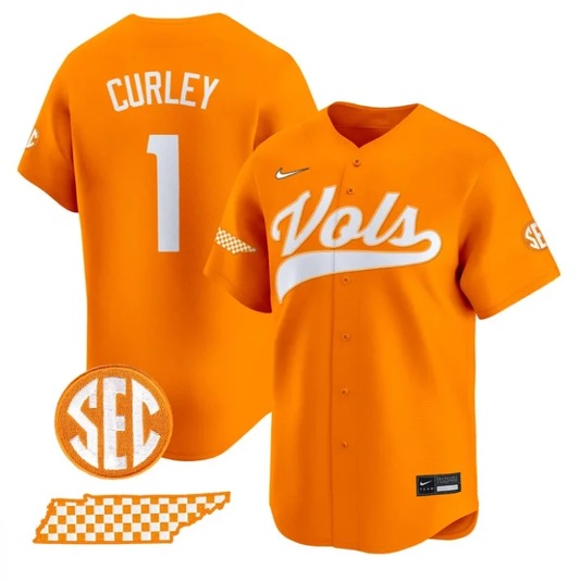 Dean Curley Jersey #1 Tennessee Vols 2025 Vapor Premier Limited Stitched Orange by My Store