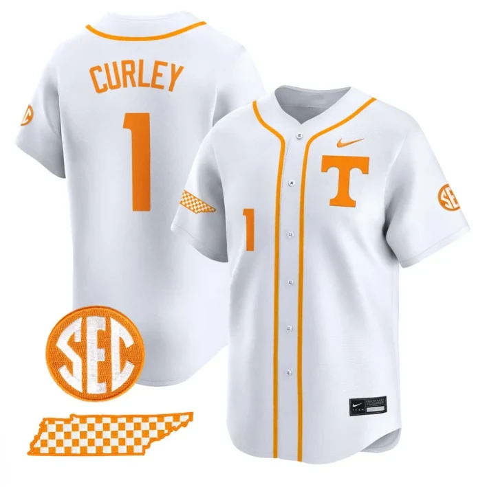 Dean Curley Jersey #1 Tennessee Vols 2025 Vapor Premier Limited Stitched White by My Store